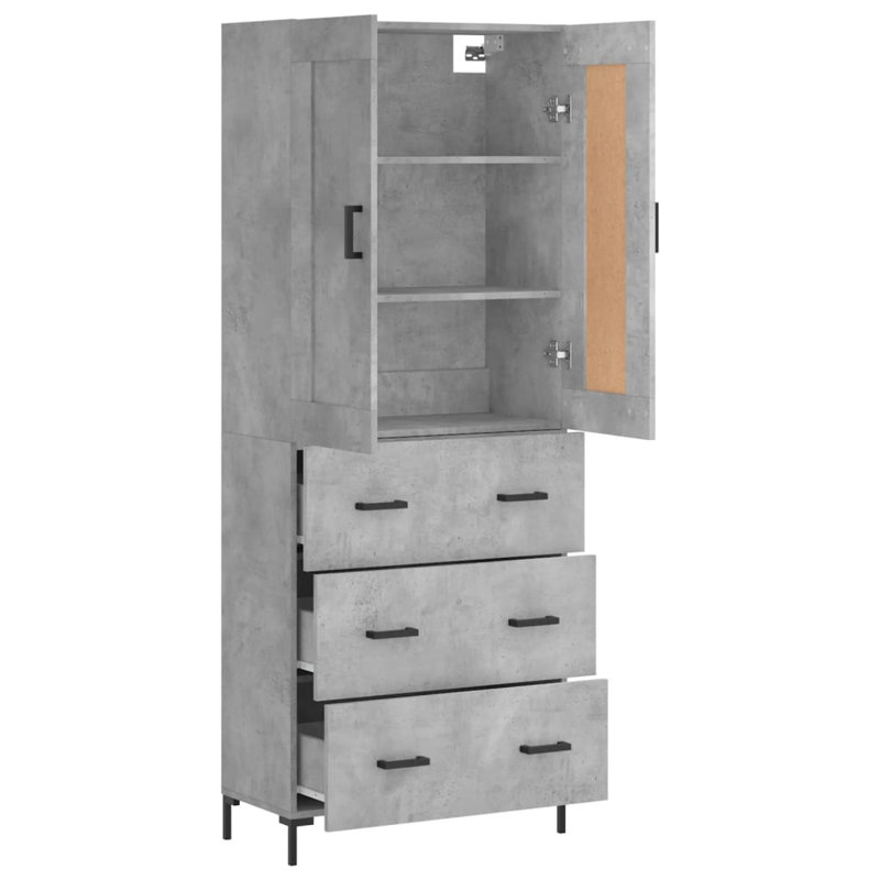 69.5cm Sideboard, Concrete Grey