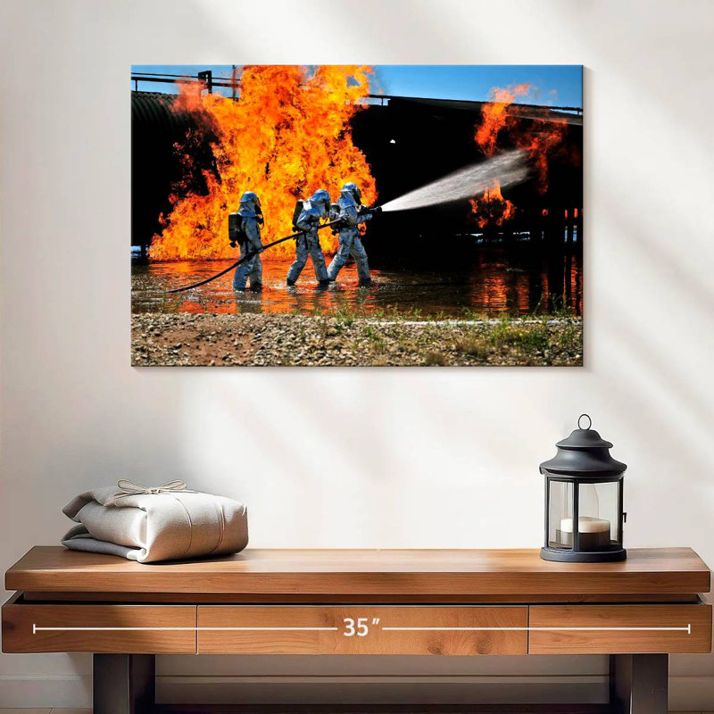 Simulated Fire Emergency, 16" H x 24" W