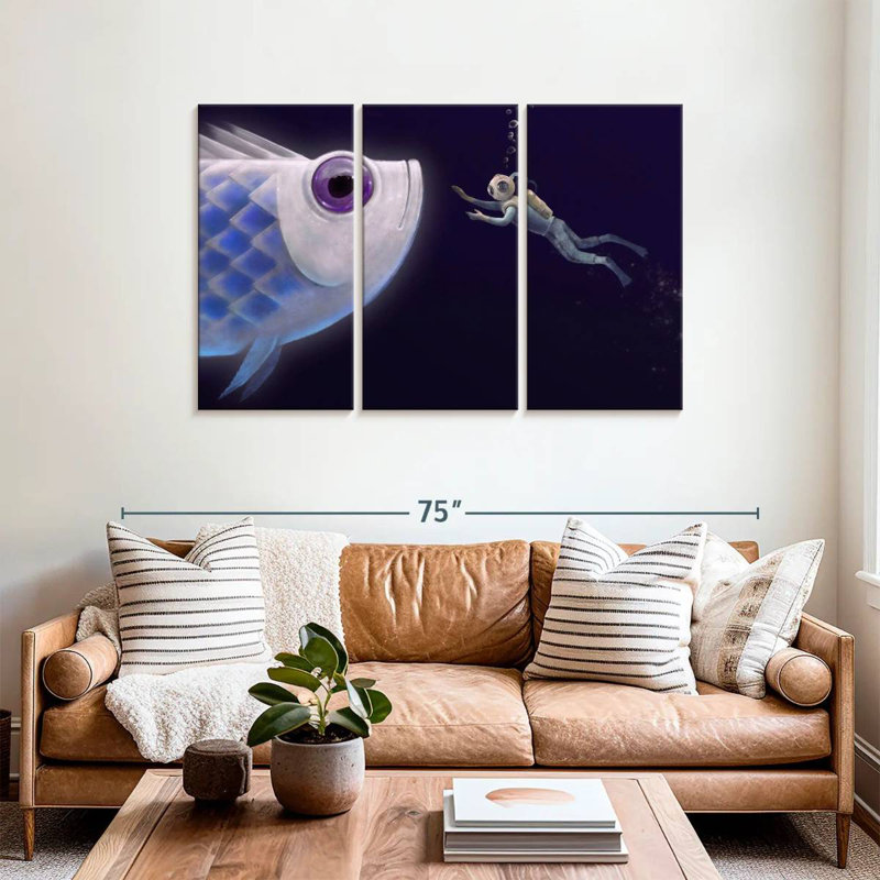 Kelan Deep Sea Fish Encounter, H 36 po x l 57 po