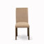 Ensemble de table de salle à manger 7 pièces 7 pièces avec pieds en X et 6 chaises rembourrées en tissu de lin sable-2030056574-2046489482