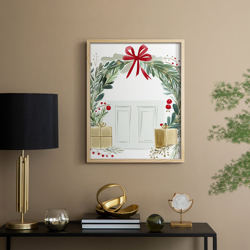 Christmas Holiday Art CMXVII Framed Print - Solid Wood, H 11 po x l 9 po, Naturel