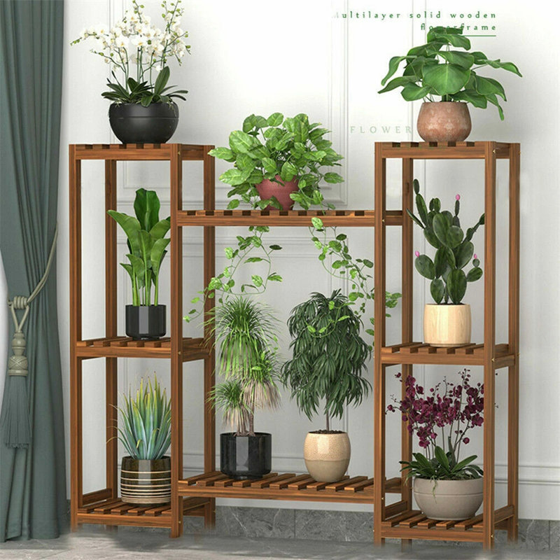 Support pour plante rectangulaire à plusieurs niveaux