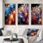 3D Molecules Macro Photography - Abstract Shapes Art Set Of 3 Pieces-254281535-254281534