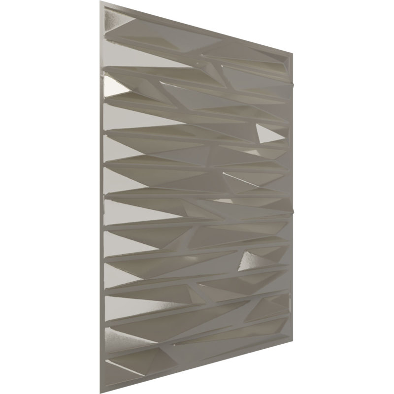L 19 5/8 po x H 19 5/8 po, panneau mural décoratif 3D EnduraWall entreprise, chrome brillant (couvre 2,67 pieds carrés)