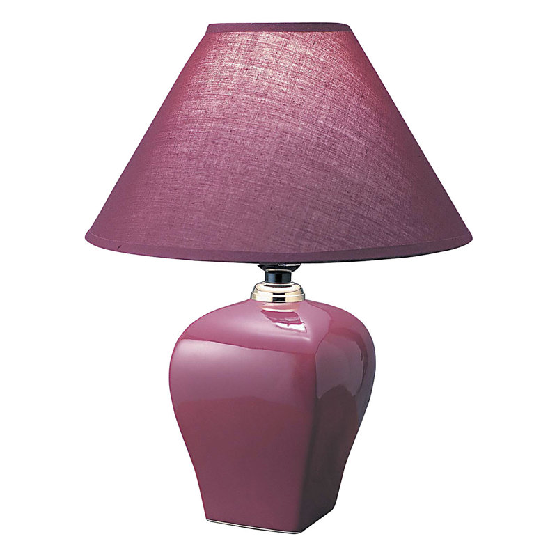 Ceramic Lamp, Burgundy