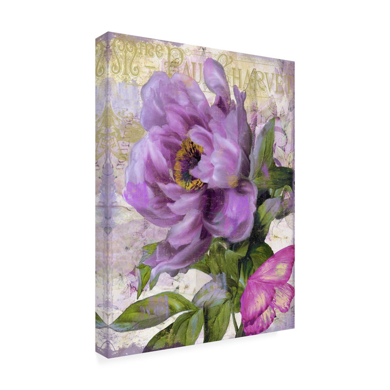 Art sur toile «Butterfly mauve», H 19 po x l 14 po