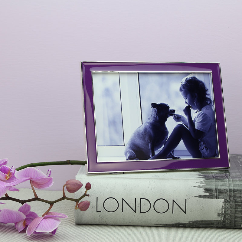 Picture Frame, 5" x 7", White/Gold