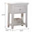 Cassidy White Nightstand With Bottom Shelf