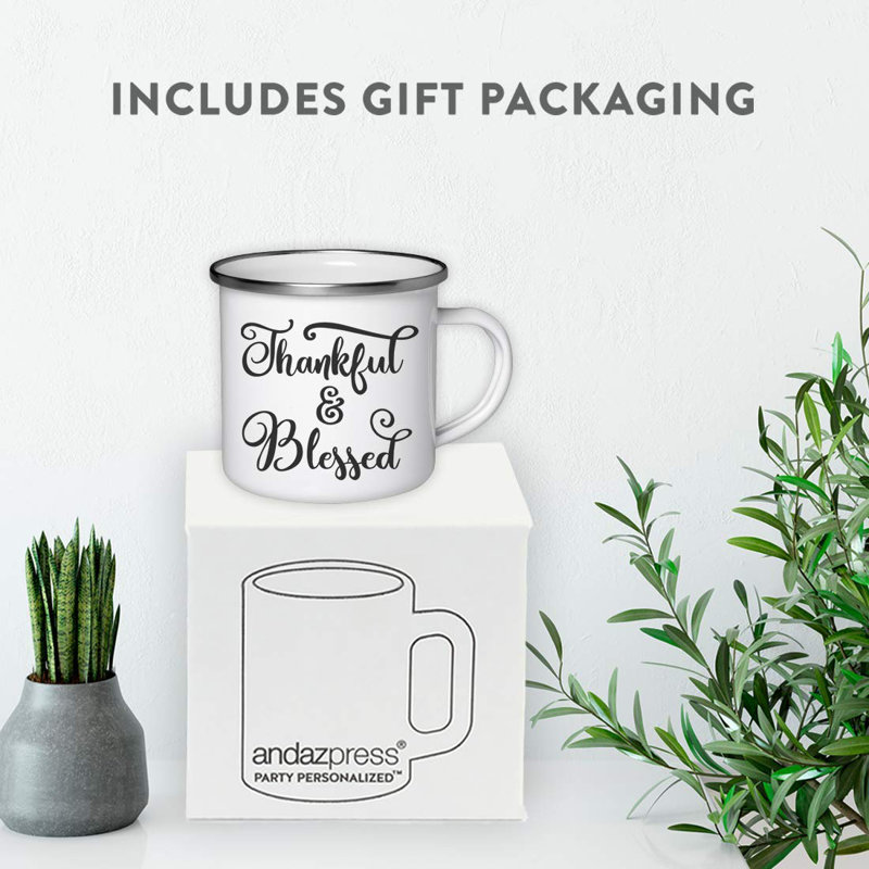 Kanye Thankful & Blessed Camping Mug