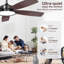2 pièces 52 pouces ventilateur de plafond avec lumière avec télécommande-899002781
