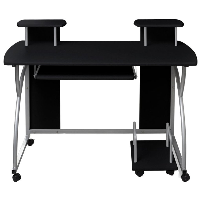 Rectangular Writing Desk, Black, 88.5cm H x 110cm W x 52cm D