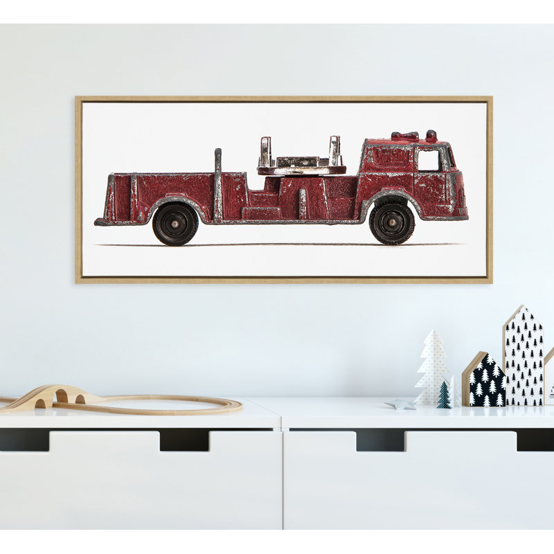 Reproduction d'art sur toile encadrée rouge vintage par Saint and Sailor Studios