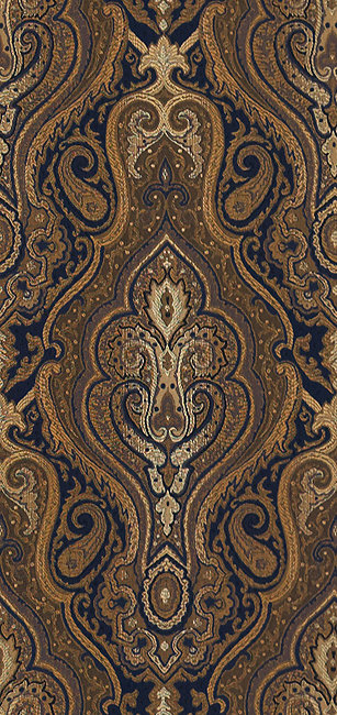 Guaranteed in Stock Fabric, Blue/Brown/White