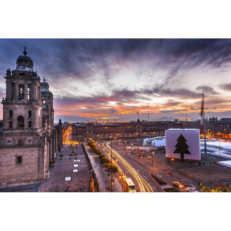Metropolitan Cathedral Zocalo Mexico City - Wrapped Canvas Print, 30cm H x 46cm W x 3.8 cm D