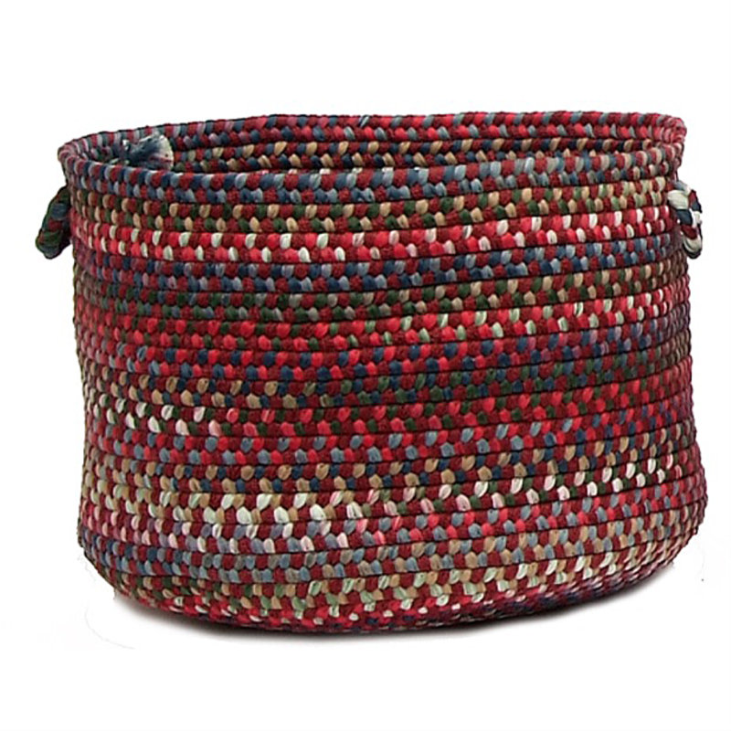 Amber Red 18" Hand-Guided Fabric Storage Basket