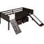 Lit mezzanine simple en couleur. Deux boîtes de rangement disponibles. Structure en bois de pin durable. Escalade et aventure en corde. Double tableau noir Imaginative Play. Glissoire pour évacuation rapide avec rangement. Solide-1858615053