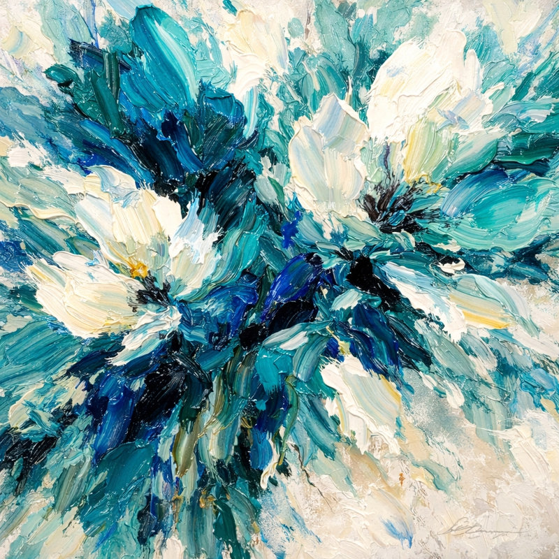 Art mural sur toile tendue Soft Drift, L 40 po x H 40 po x P 1,5 po