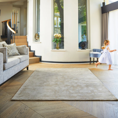 Dunnigan Solid Colour Hand Hooked Area Rug