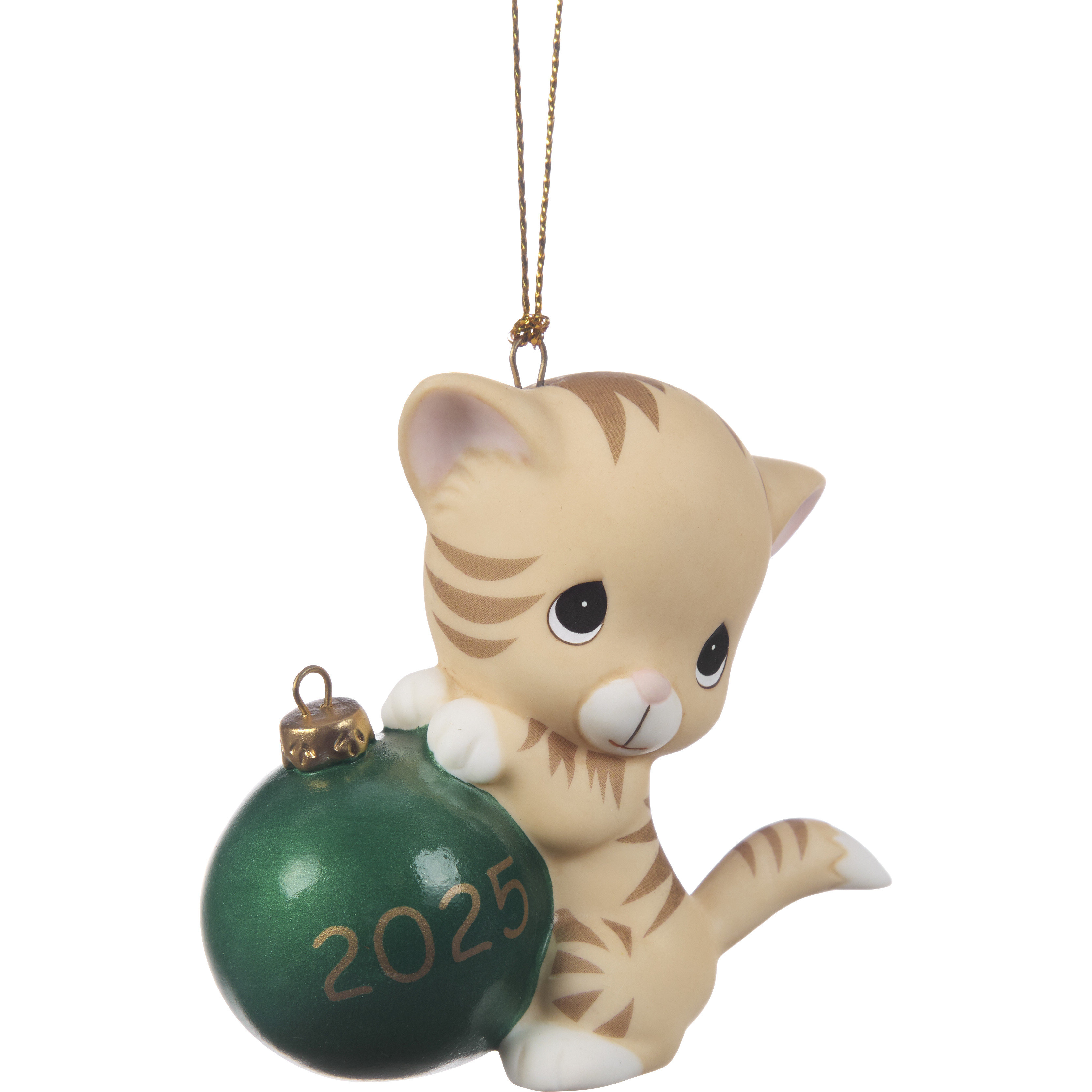 Precious Moments Purr-fectly Festive 2025 Dated Cat Christmas Ornament ...