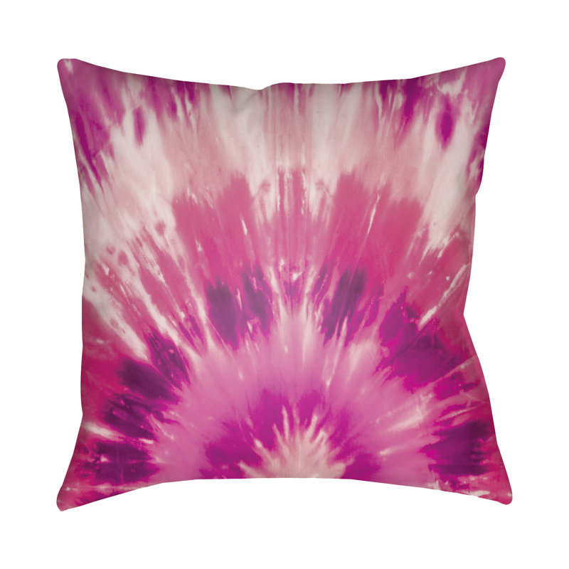 Textures Square Indoor/Outdoor Throw Pillow, Pink, 22" H x 22" W x 5" D