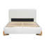 Elegant Boucle Bed, une pièce maîtresse de chambre à coucher luxueuse et confortable, pleine grandeur, blanc-115724828
