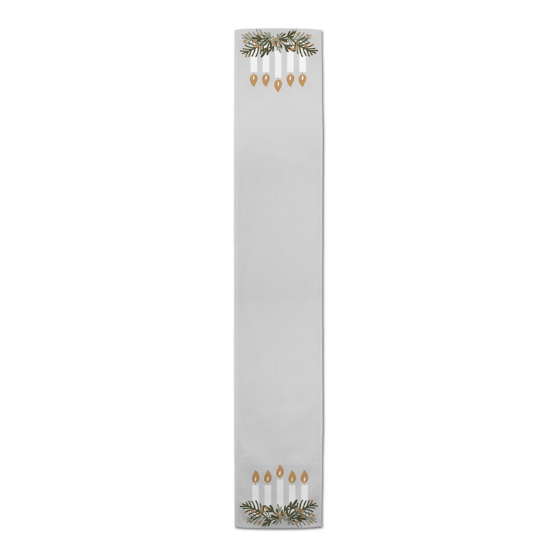 Candles With Greenery Table Runner