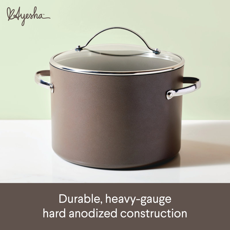 Charcoal 10-Quart Nonstick Aluminum Stockpot with Lid