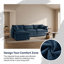Canapé modulaire en L de 105 po avec repose-pieds | Canapé 3 places en chenille avec support à ressorts | Canapé modulaire pour salon, appartement ou salon-1528206187