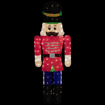 72" Lighted Red and Green Toy Soldier Outdoor Christmas Decoration