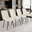 Chaises de salle à manger rembourrées en similicuir avec siège rembourré épais et pieds en métal robustes-129032371-129032372