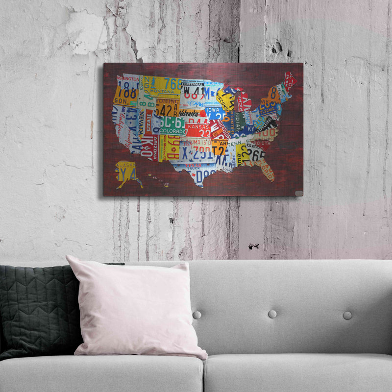 "USA Map Edition 15" par Design Turnpike, H 24 po x l 36 po
