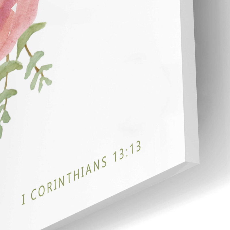 «Faith Hope Love» par Cindy Jacobs, art mural en verre acrylique, H 12 po x l 12 po x P 0,13 po