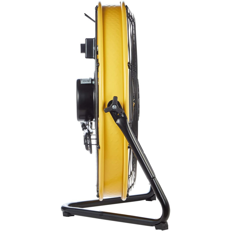 Heavy Duty Shroud Fan In Yellow With IP 44 Enclosed Powerful 1/4 Motor, High Velocity Air Circulator
