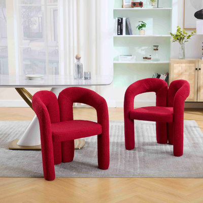 La chaise de salle à manger, le fauteuil et le range-chaussures 24 po de style moderne 24 po conviennent au salon et à la chambre à coucher (ensemble de 2)