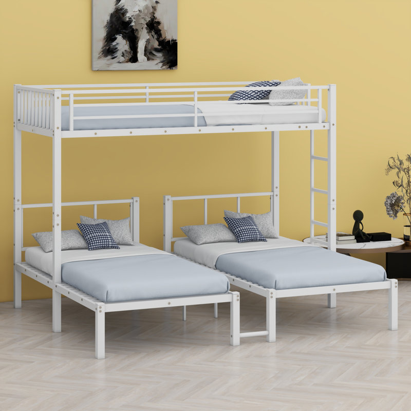 Metal Triple Bunk Bed, Black
