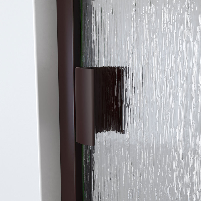 DreamLine Alliance Swing BG 30 - 31 inch W x 69 inch H Semi-Frameless Swing Shower Door in Oil Rubbed Bronze and Rain Glass