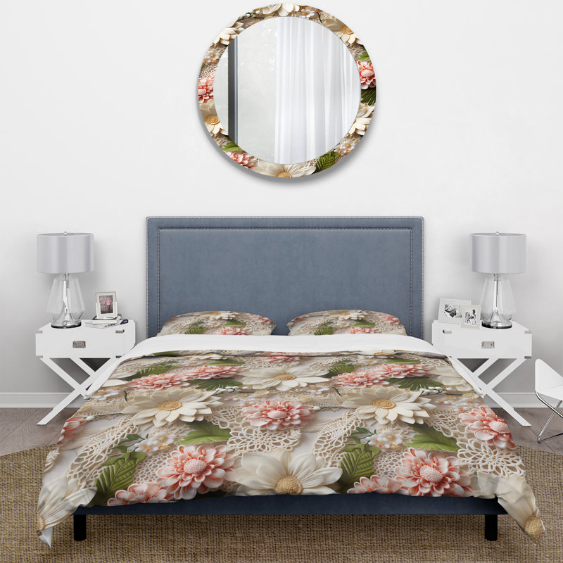 Ensemble de housse de couette Athen, Housse de couette pour grand lit et 2 taies décor