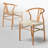 Wishbone Chair Solid Wood Y-Back Dining Chairs-2126938420