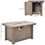 42 po prééminence de table de foyer, source de chaleur 50 000, -ligne de mise en valeur, plateau de table en céramique, base en acier, couvercle, pierres de lave, housse imperméable, console grise supplémentaire, largeur, polissage, anti-poussière