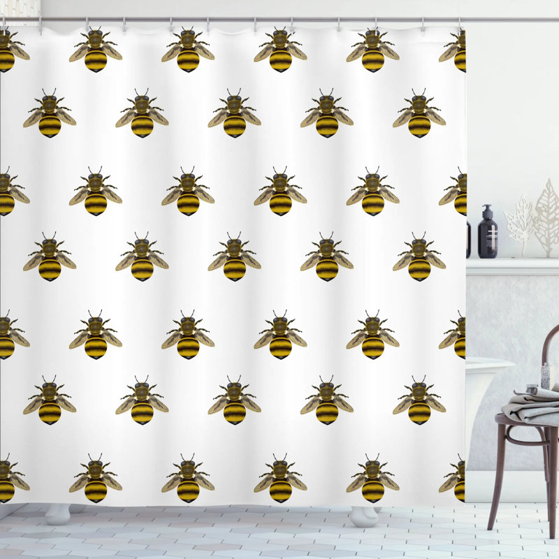 Rideau de douche simple Honeybees
