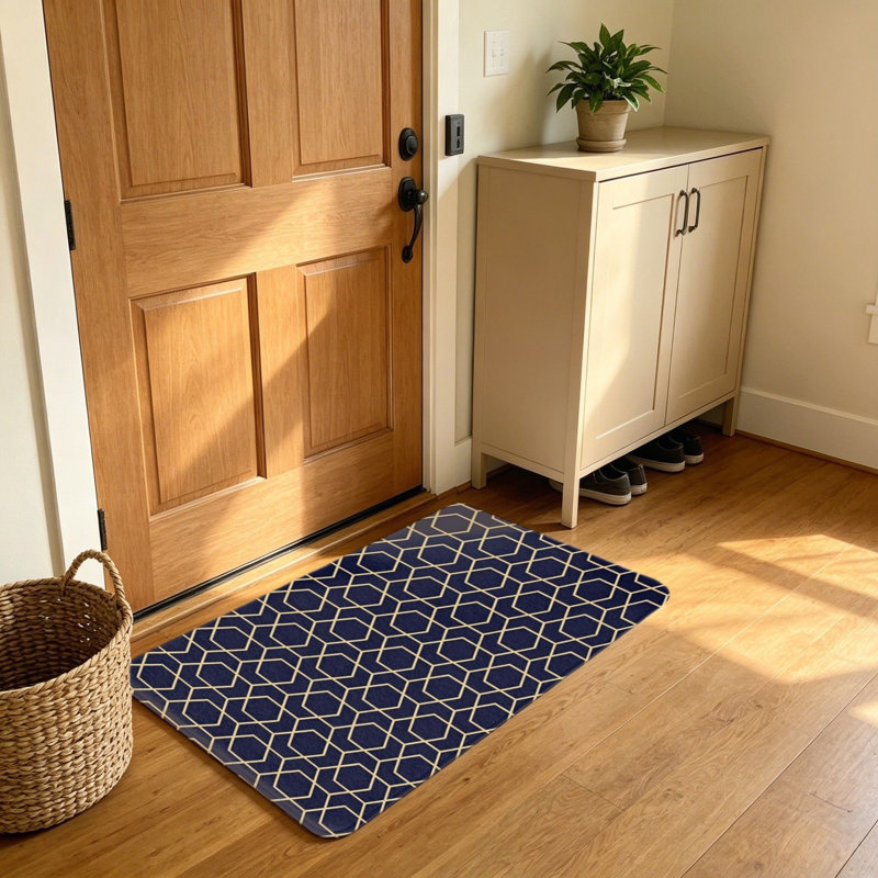 Tapis d'entrée géométrique 20 x 32 po
