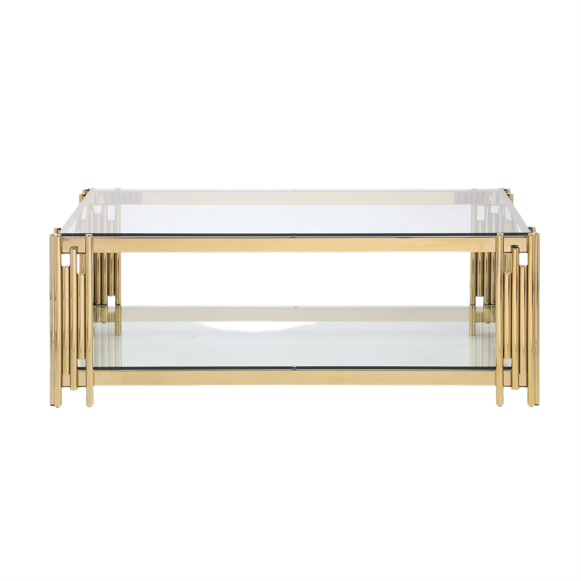 Everly Quinn 48" Wide Rectangular Double-layer Coffee Table With ...