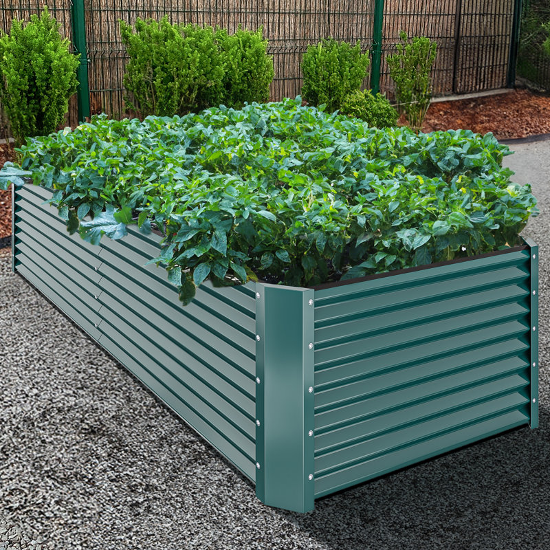 Lit de jardin surélevé Millerville - 8 x 4 x 2 pi, Vert, H 24 po x l 96 po x P 48 po
