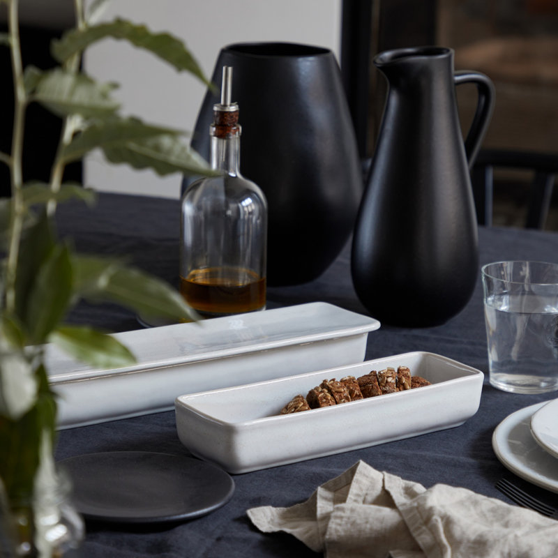 Assiette à hors-d'œuvre en grès 6,13 po Roda, ensemble de 6, Deep Sea