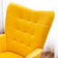 Chaise en velours jaune au look élégant en tissu