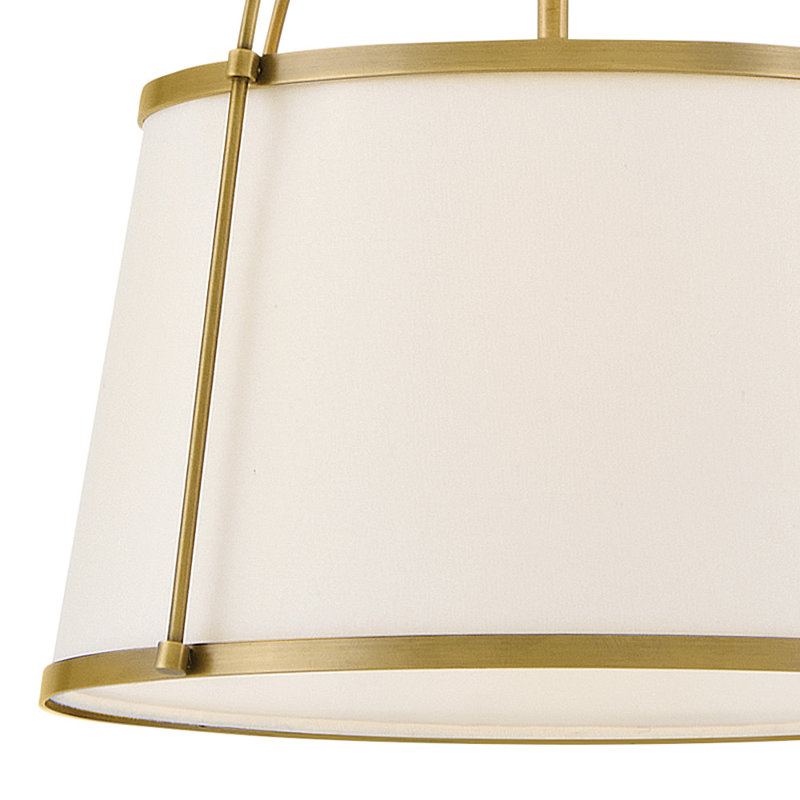 Hinkley Clarke Large Drum Two-Tone Pendant, Gold