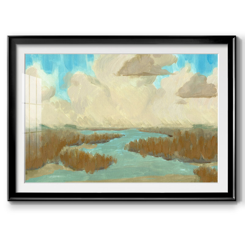 «Fripp Island Water I», reproduction d'art sur papier, Noir, H 15 po x l 21 po x P 1,5 po