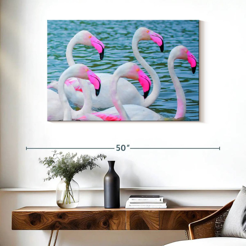 Brampt Flamingos, 26" H x 39" W