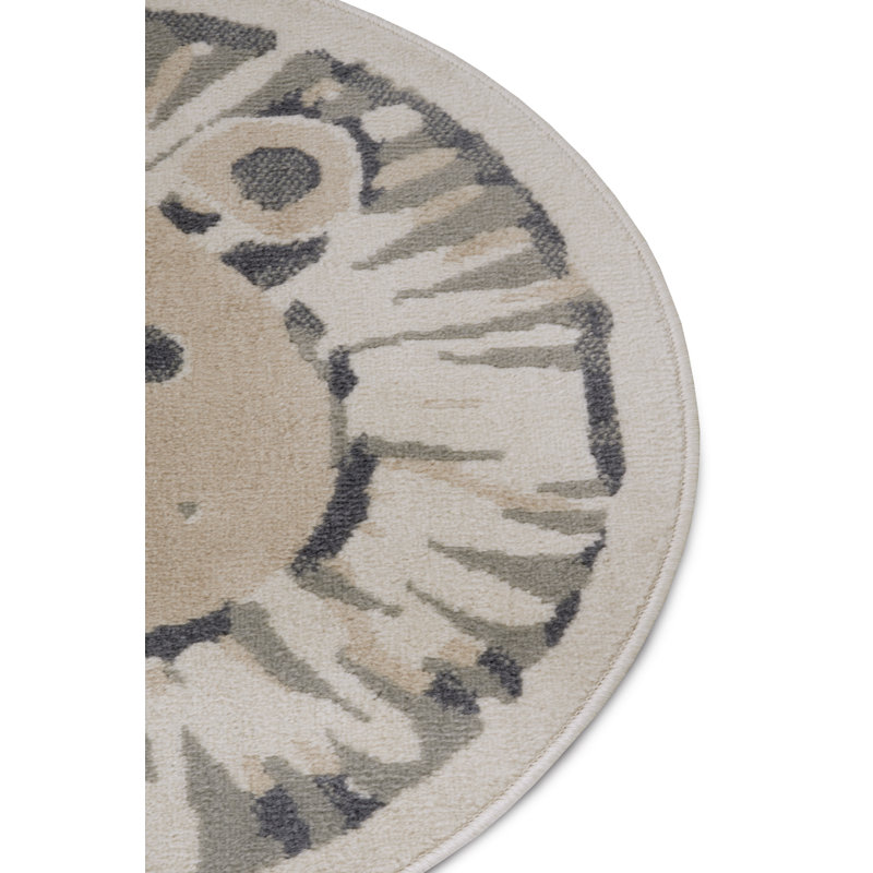 Adventures Children Grey Rug, Round 100cm