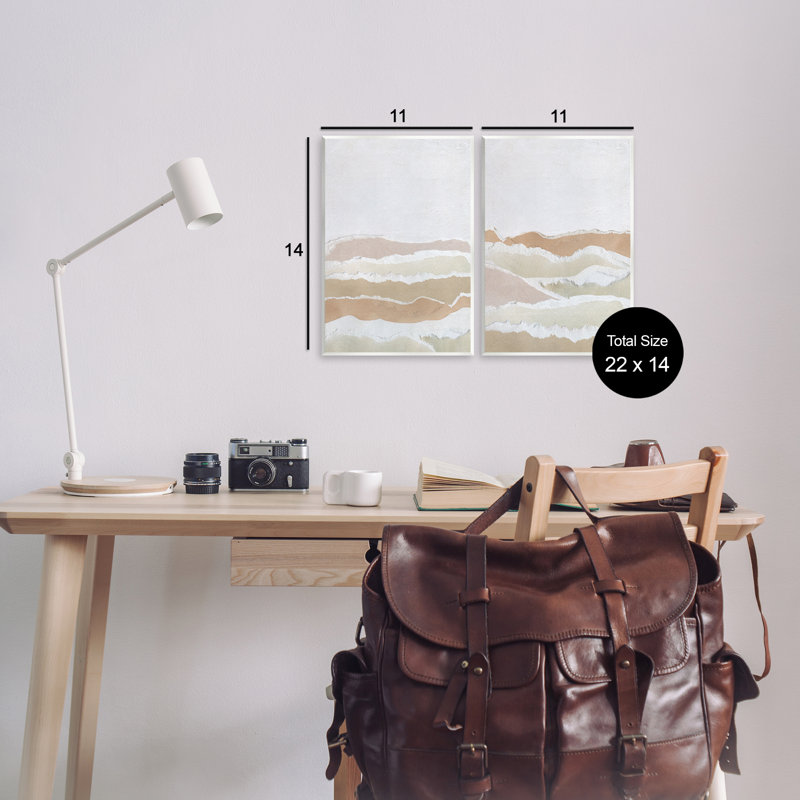 «Abstract Mountain Valley», ensemble de 2 plaques murales par Carol Robinson